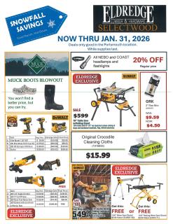 Eldredge-Selectwood Snowfall Savings Event