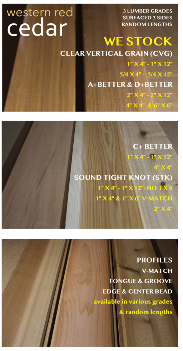 In Stock Western Red Cedar