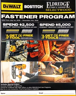 DEWALT BOSTITCH FASTENER PROMO 7/13/26